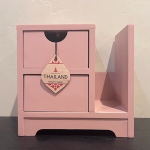 Made In Thailand Shanghai Collection Pink Wooden Handcrafted Jewelry Box